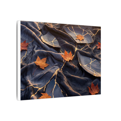 Golden Hour Silk Drape Canvas Art - Kintsugi Shibui