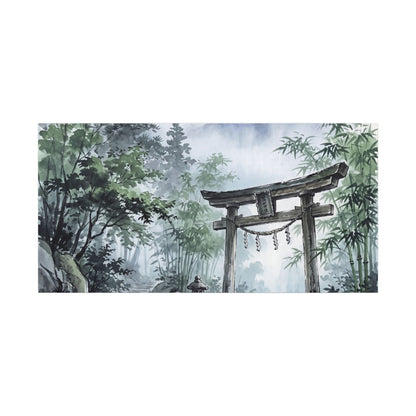 Moonlight Torii Gate Canvas Art - Zen Fukinsei