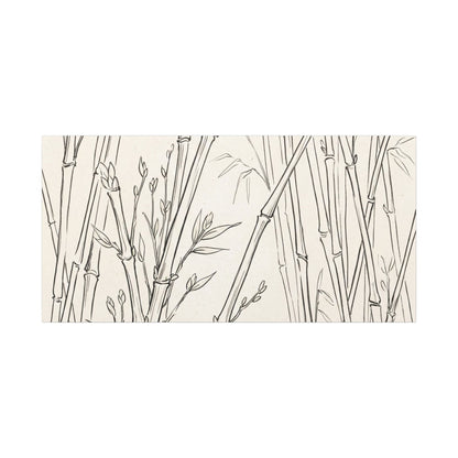Candlelight Bamboo Grove Canvas Art - Japandi Fukinsei