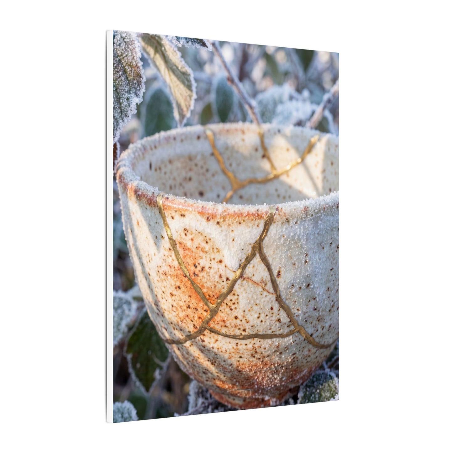 Resilient Ceramic Bowl Canvas Art - Gold Vein Kintsugi