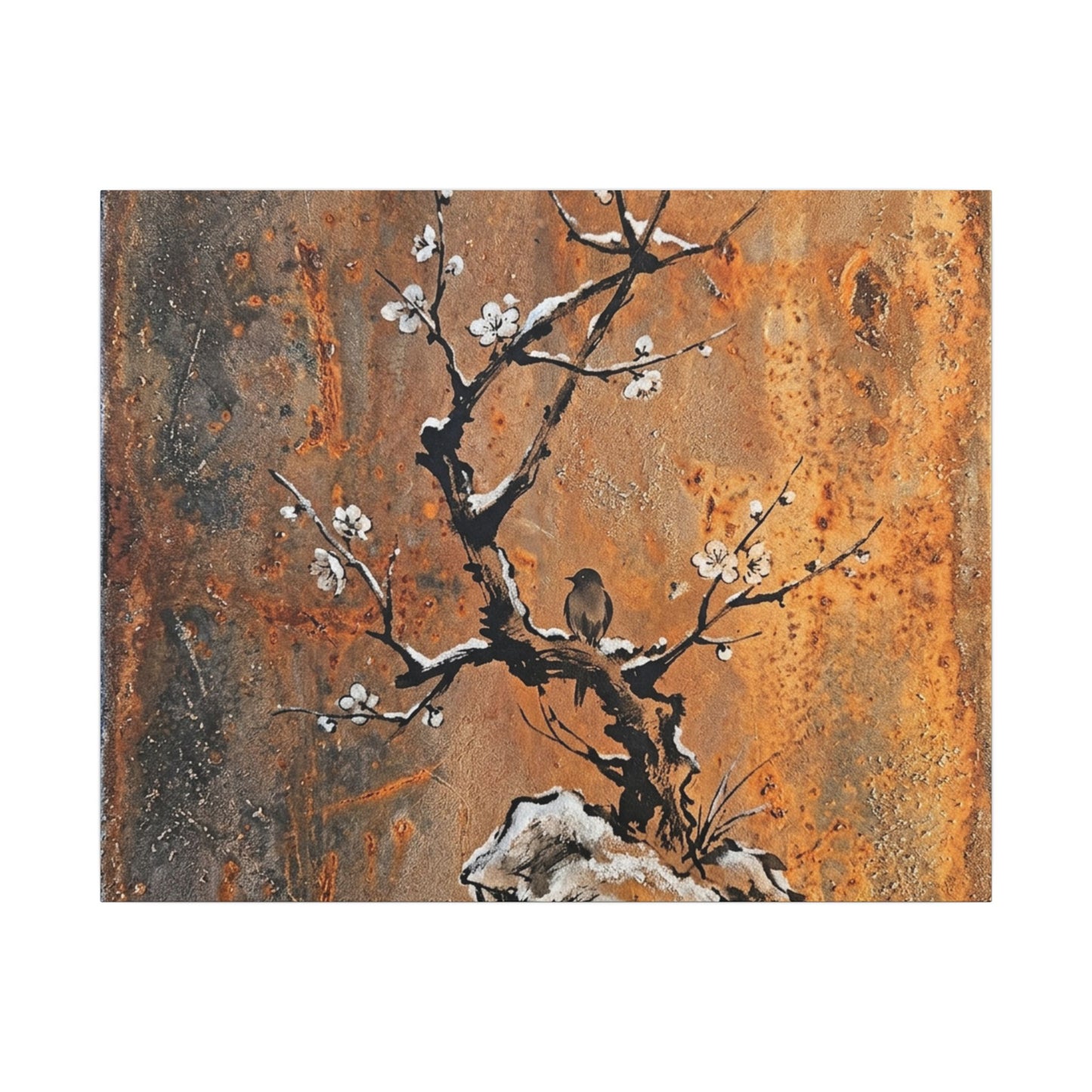 Datsuzoku Rust Patina Canvas Art - Zen Sumi E