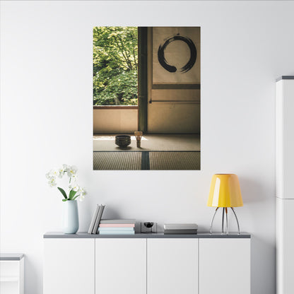Tea Ceremony Enso Canvas Art | Serene Zen Art