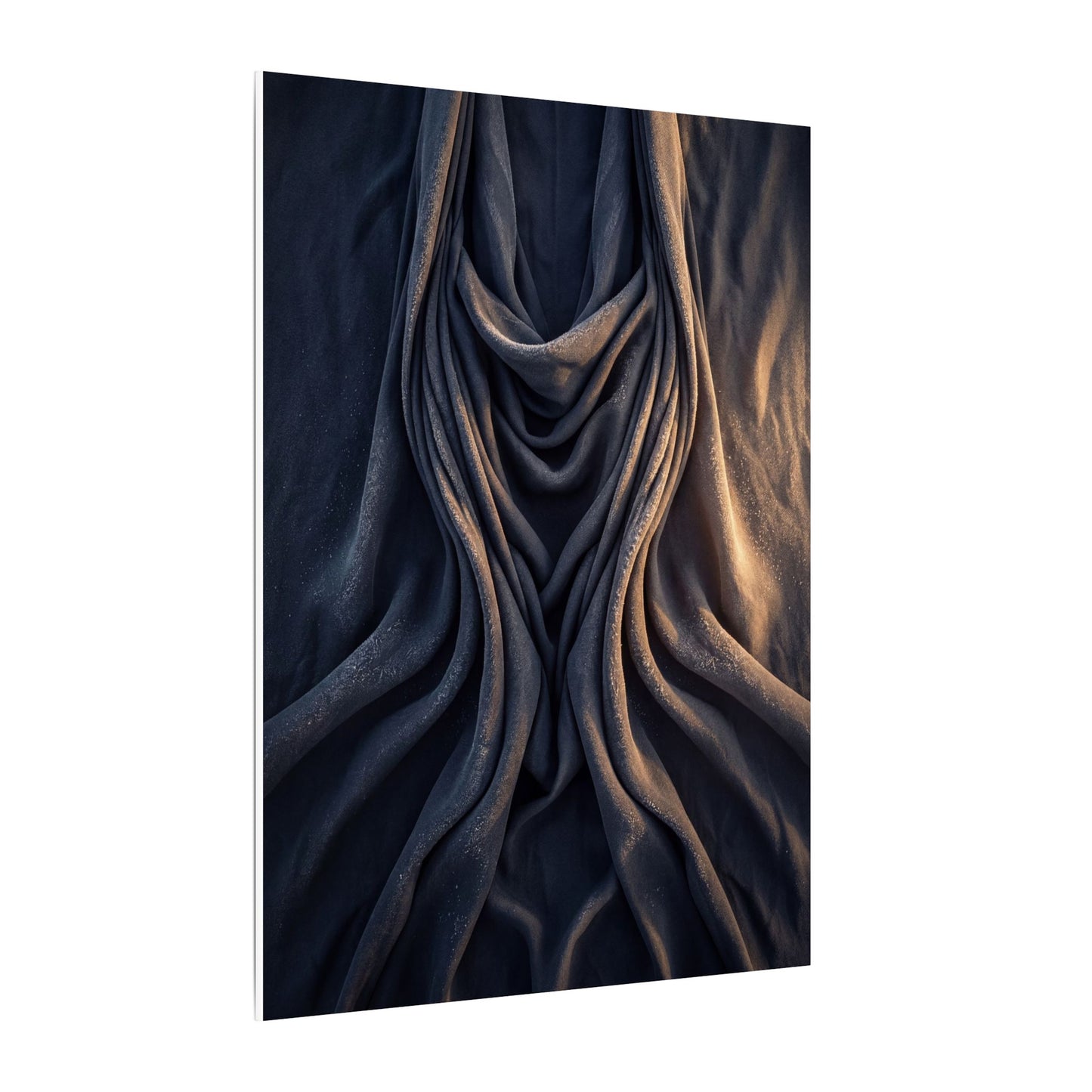 Moody Silk Drape Canvas Art - Shadow Zen Dark Japandi