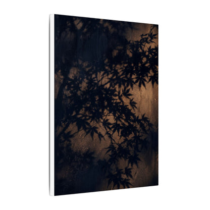 Shadow Play Autumn Canvas Art | Dark Japandi Atmospheric Design