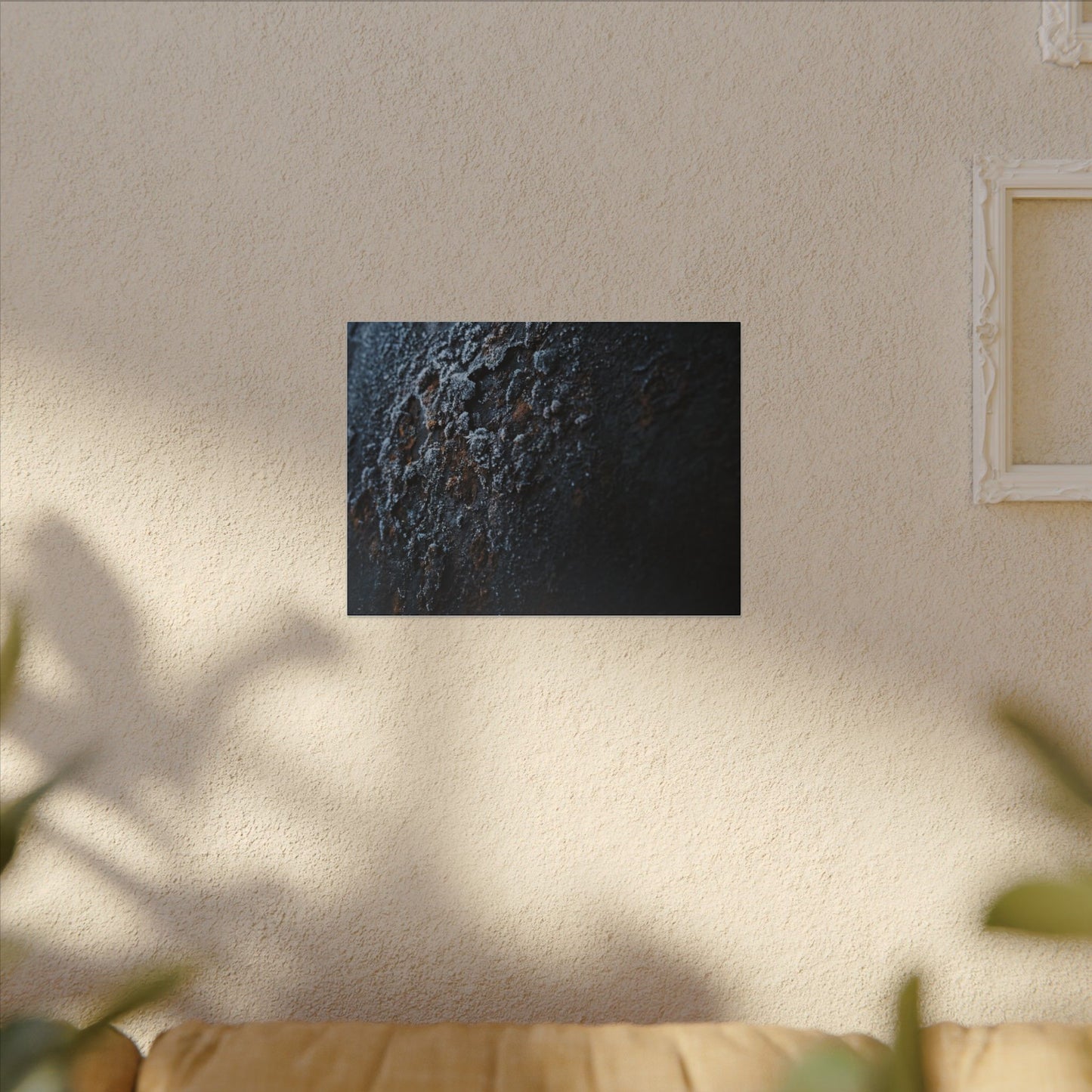 Rust Patina Canvas Art | Winter Dark Japandi Shadow Zen Art
