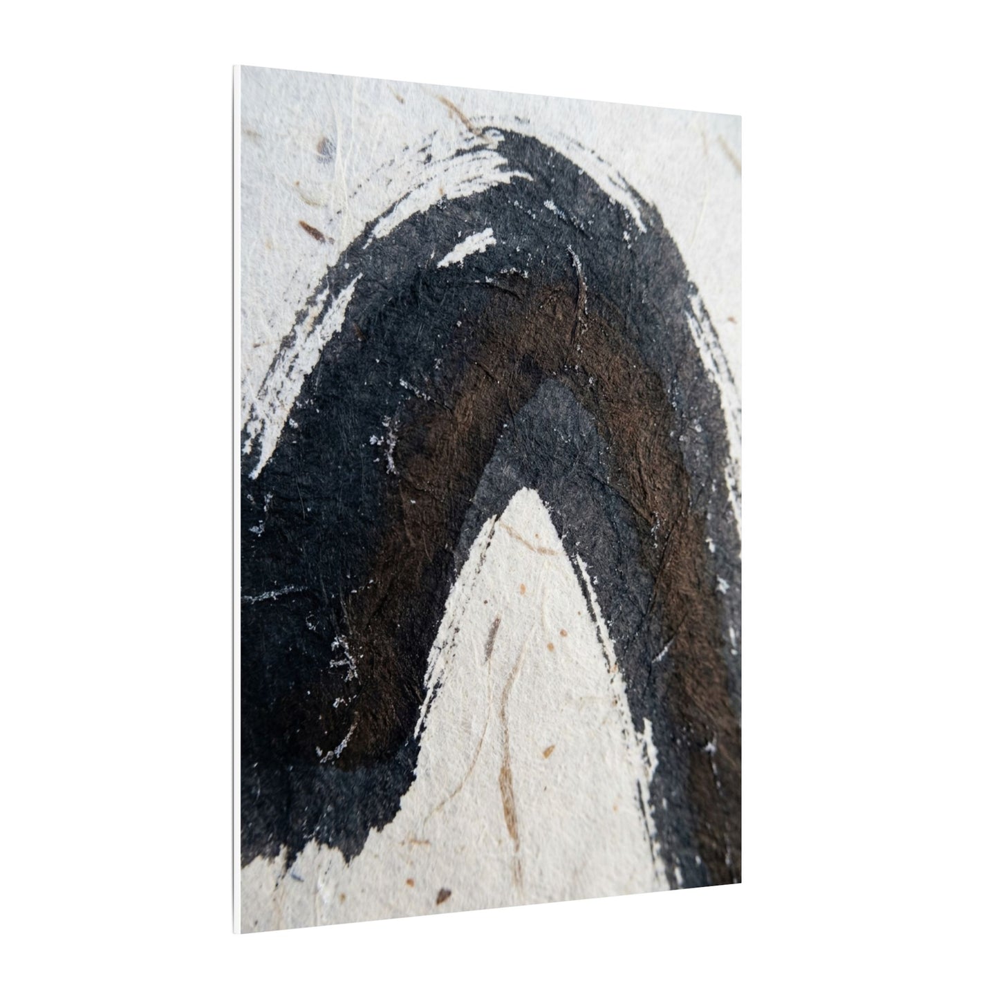 Moody Ink Brushstroke Canvas Art - Moody Minimal Dark Japandi