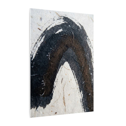 Moody Ink Brushstroke Canvas Art - Moody Minimal Dark Japandi