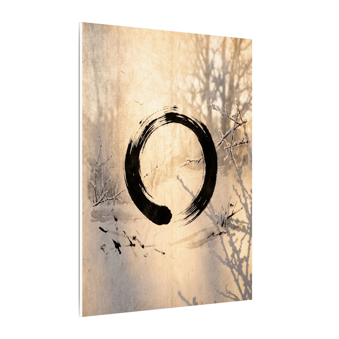 Shoji Screen Enso Canvas Art | Contemplative Zen Art