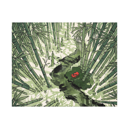 Peaceful Bamboo Grove Canvas Art - Ukiyo E Inspired Zen