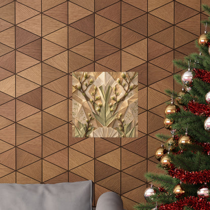 Paper Fold Japanese Pattern Wall Art Print | Warm Japandi Art