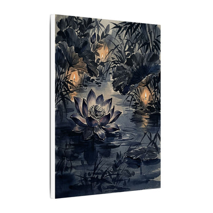 Fukinsei Lotus Flower Canvas Art - Zen Sumi E