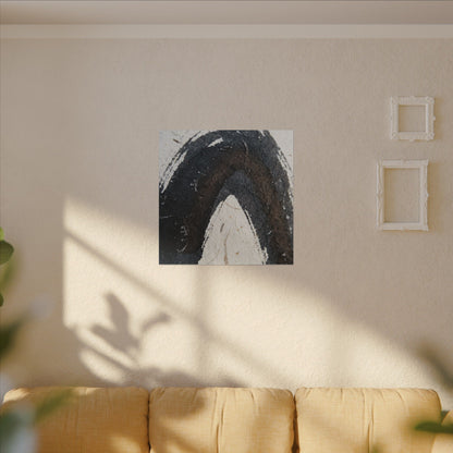 Moody Ink Brushstroke Canvas Art - Moody Minimal Dark Japandi