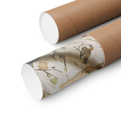Silk Drape Japanese Pattern Wall Art Print | Neutral Japandi Art