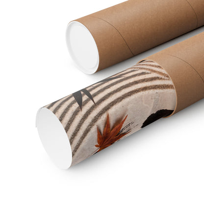 Zen Rock Garden in Candlelight | Enso Wall Art Print