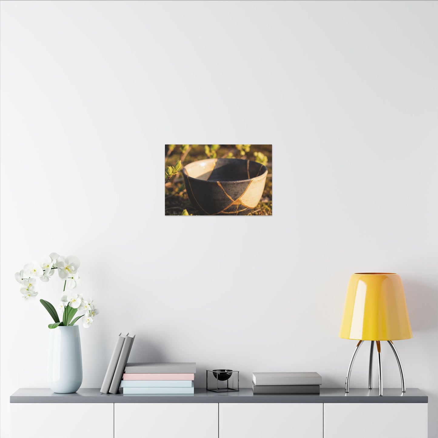 Seijaku Broken Pottery Canvas Art - Kintsugi Gold Repair