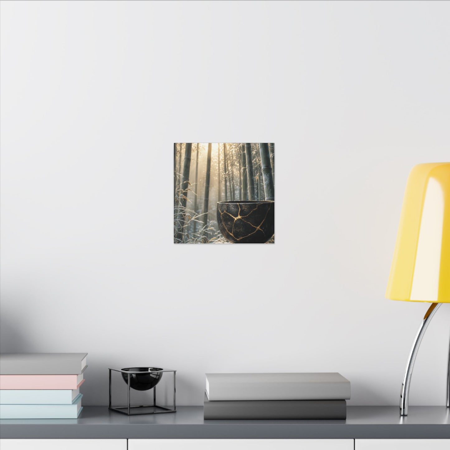 Fukinsei Bamboo Grove Canvas Art - Kintsugi Gold Repair