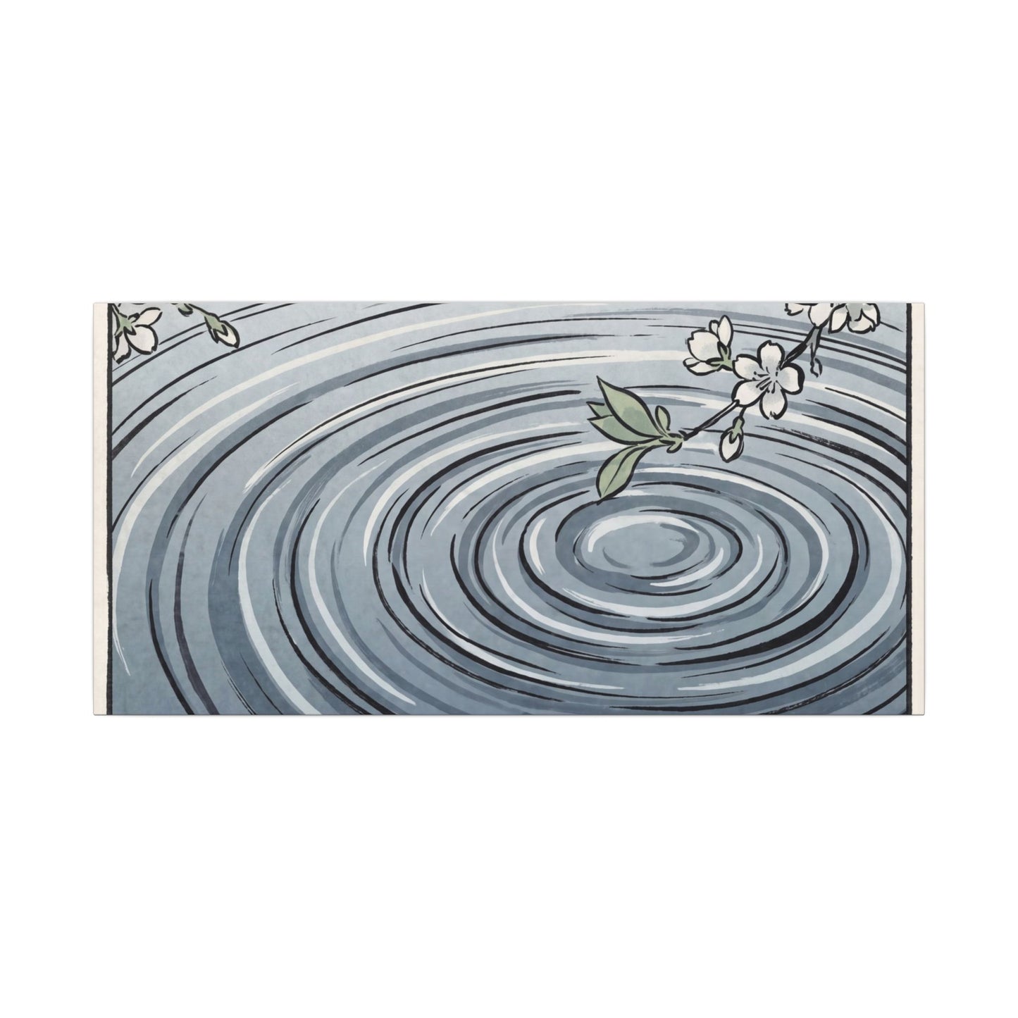 Calm Water Ripple Canvas Art - Ukiyo E Inspired Zen