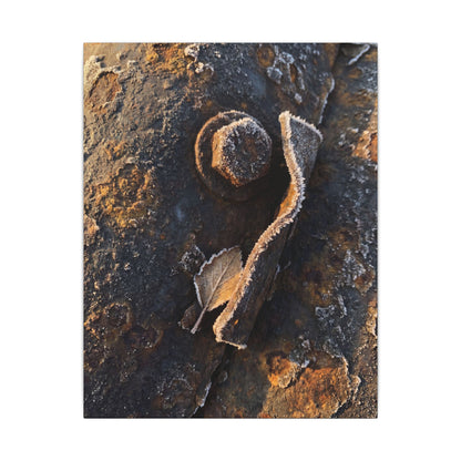 Moody Rust Patina Canvas Art - Moody Minimal Dark Japandi