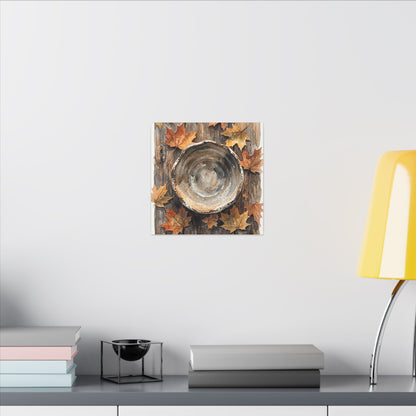 Ma Ceramic Bowl Canvas Art - Japandi Watercolor