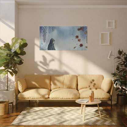 Zen Wisteria in Moonlight | Ukiyo E Inspired Canvas Art