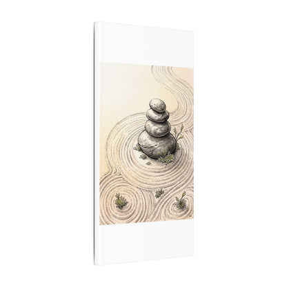 River Stones Spring Canvas Art | Zen Serene Design
