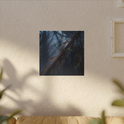 Rust Patina Canvas Art | Spring Dark Japandi Shadow Zen Art