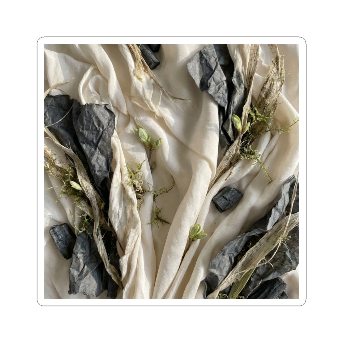 Japandi Silk Drape in Dawn | Texture Sticker
