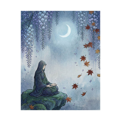 Wisteria Autumn Wall Art Print | Zen Contemplative Design
