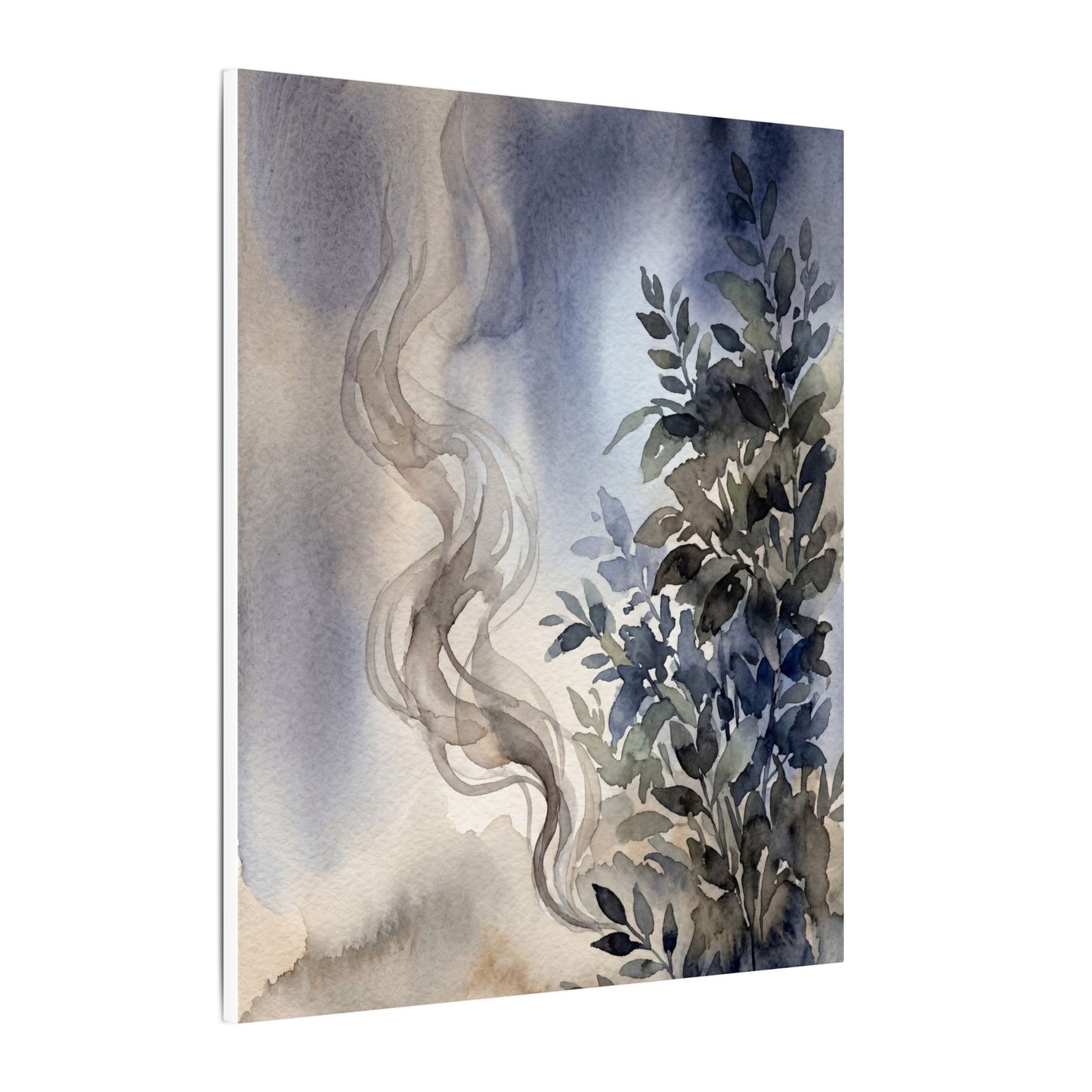 Incense Smoke Summer Canvas Art | Japandi Cozy Design