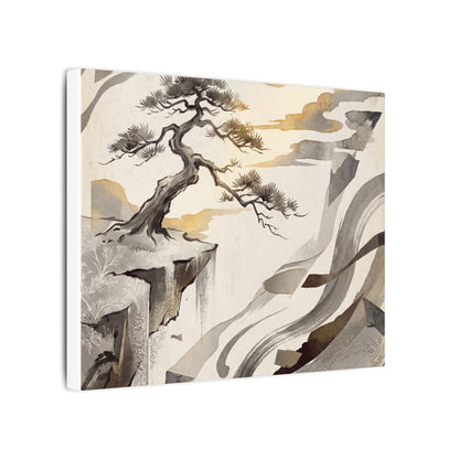 Golden Hour Pine Tree Canvas Art - Japandi Seijaku