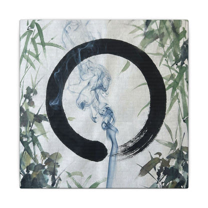 Zen Incense Smoke in Moonlight | Enso Canvas Art