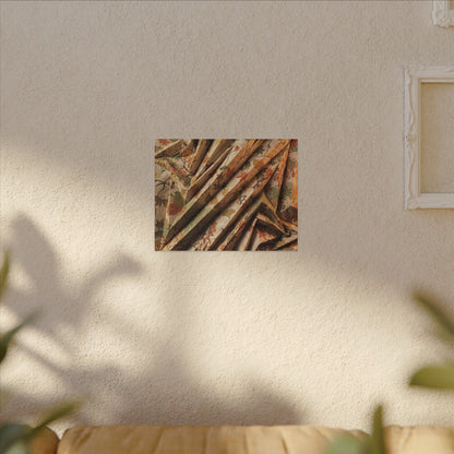 Paper Fold Autumn Canvas Art | Japandi Earthy Design
