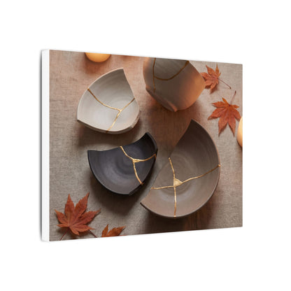 Candlelight Broken Pottery Canvas Art - Japandi Ma