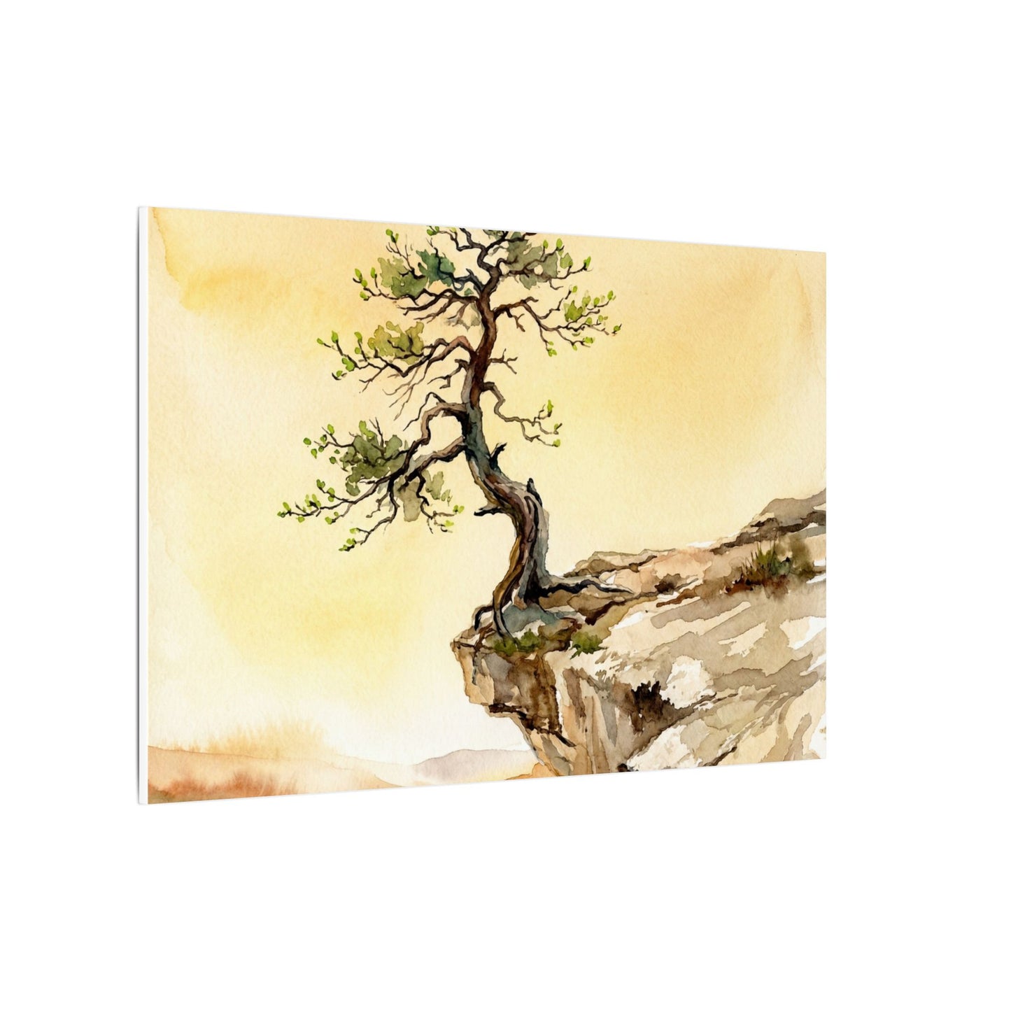 Golden Hour Pine Tree Canvas Art - Japandi Fukinsei