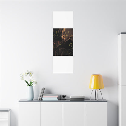 Dark Japandi Silk Drape in Golden Hour | Moody Minimal Canvas Art
