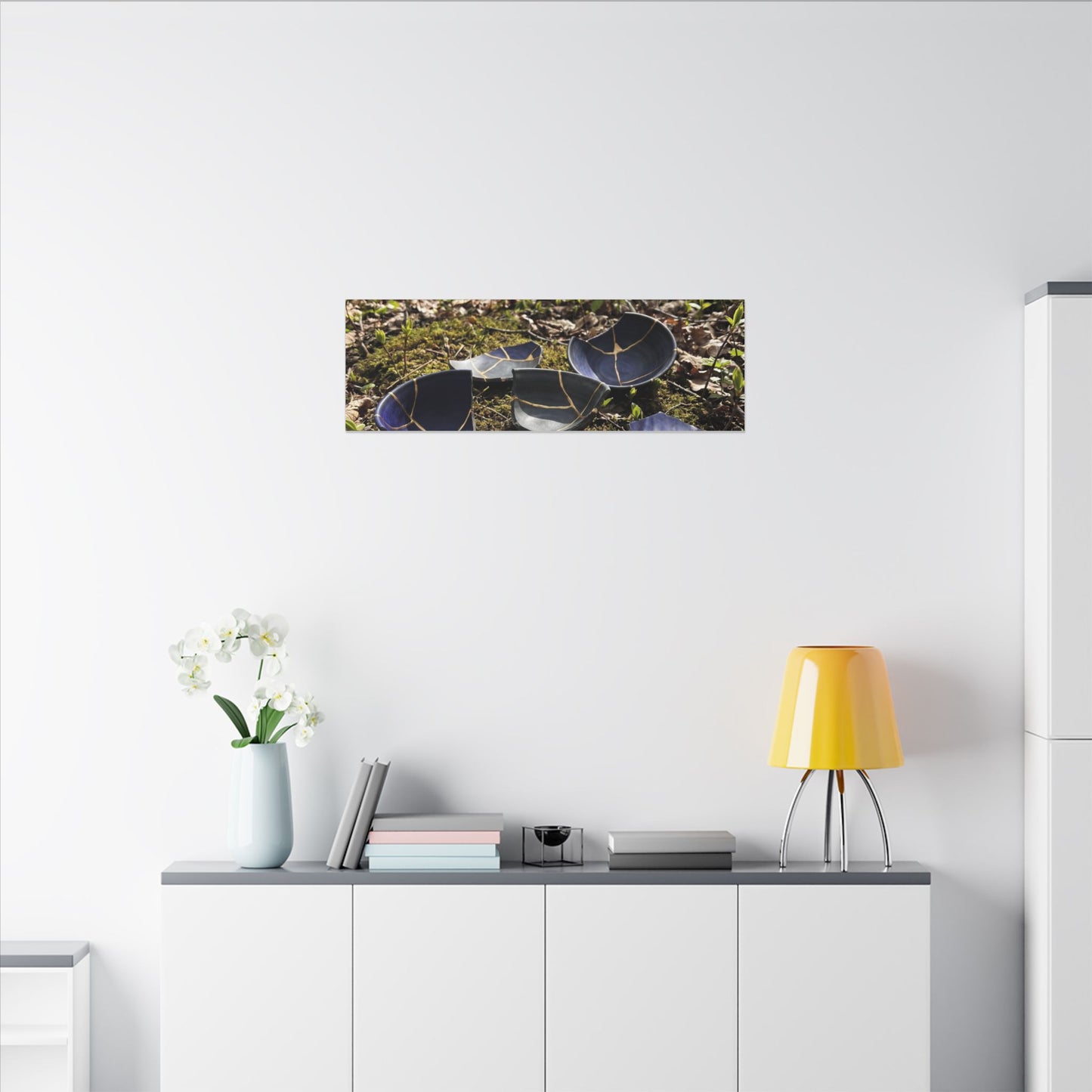 Philosophical Broken Pottery Canvas Art - Broken Beauty Kintsugi