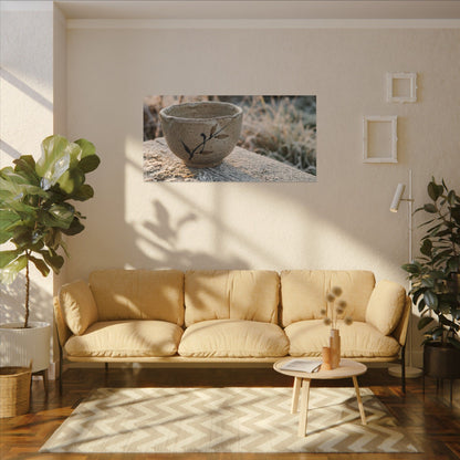 Golden Hour Ceramic Bowl Canvas Art - Japandi Ma
