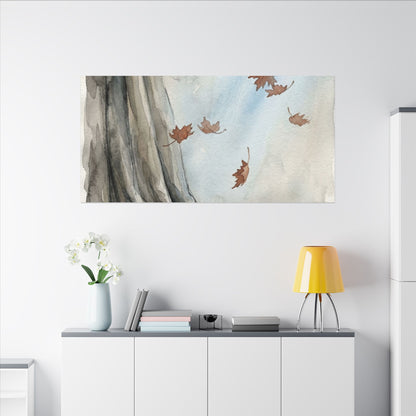Ma Silk Drape Canvas Art - Japandi Watercolor