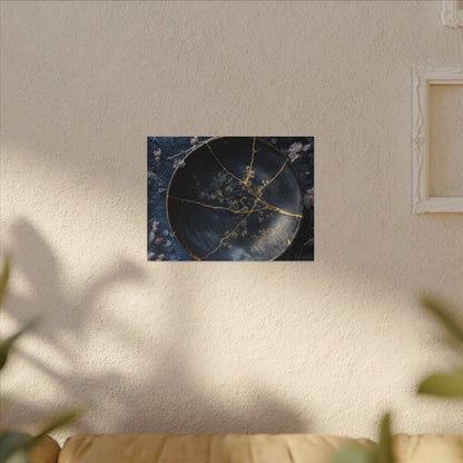 Cherry Blossom Winter Canvas Art | Kintsugi Philosophical Design