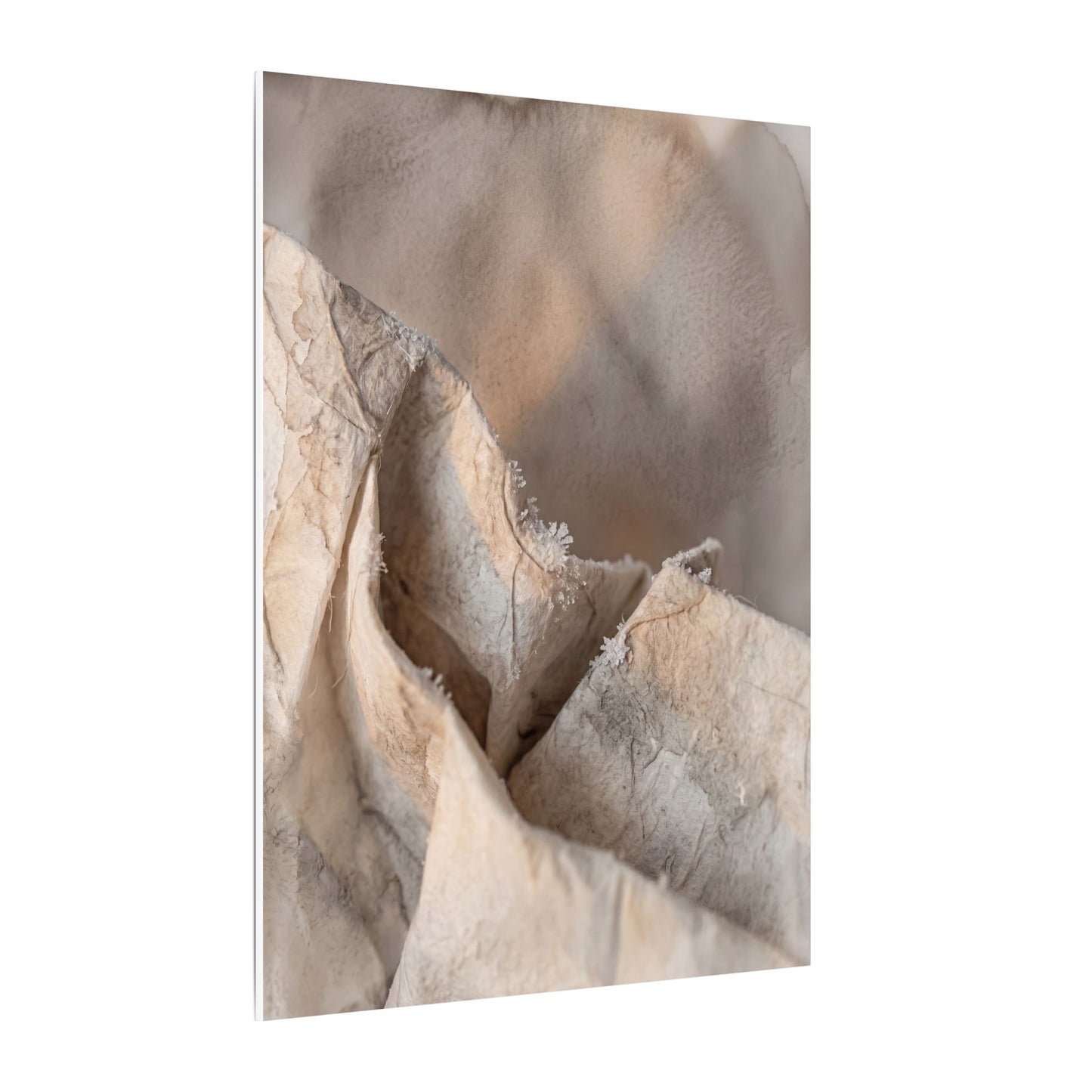 Japandi Paper Fold in Candlelight | Watercolor Canvas Art