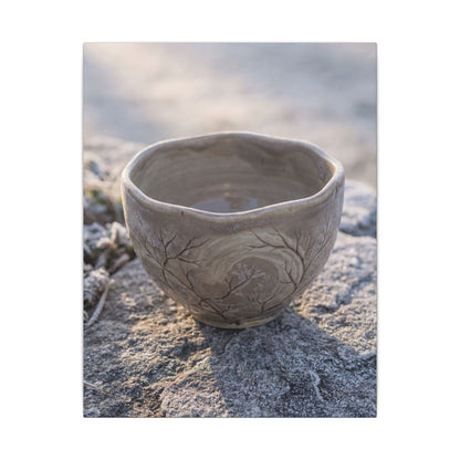 Seijaku Ceramic Bowl Canvas Art - Japandi Japanese Pattern