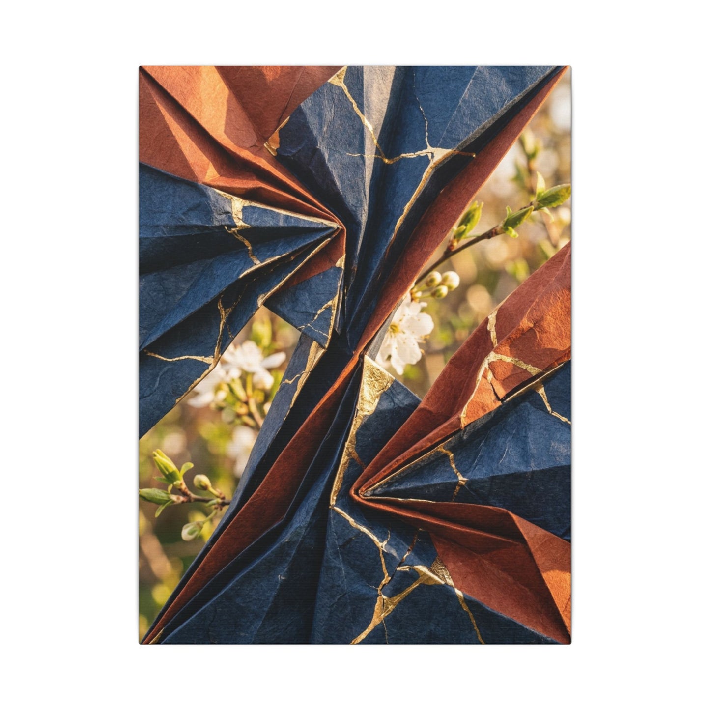 Golden Hour Paper Fold Canvas Art - Kintsugi Ma