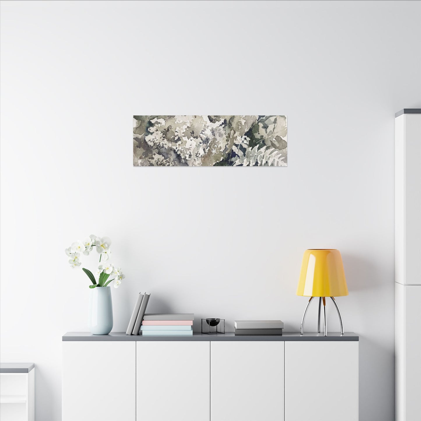 Stone Lantern Watercolor Canvas Art | Elegant Japandi Art