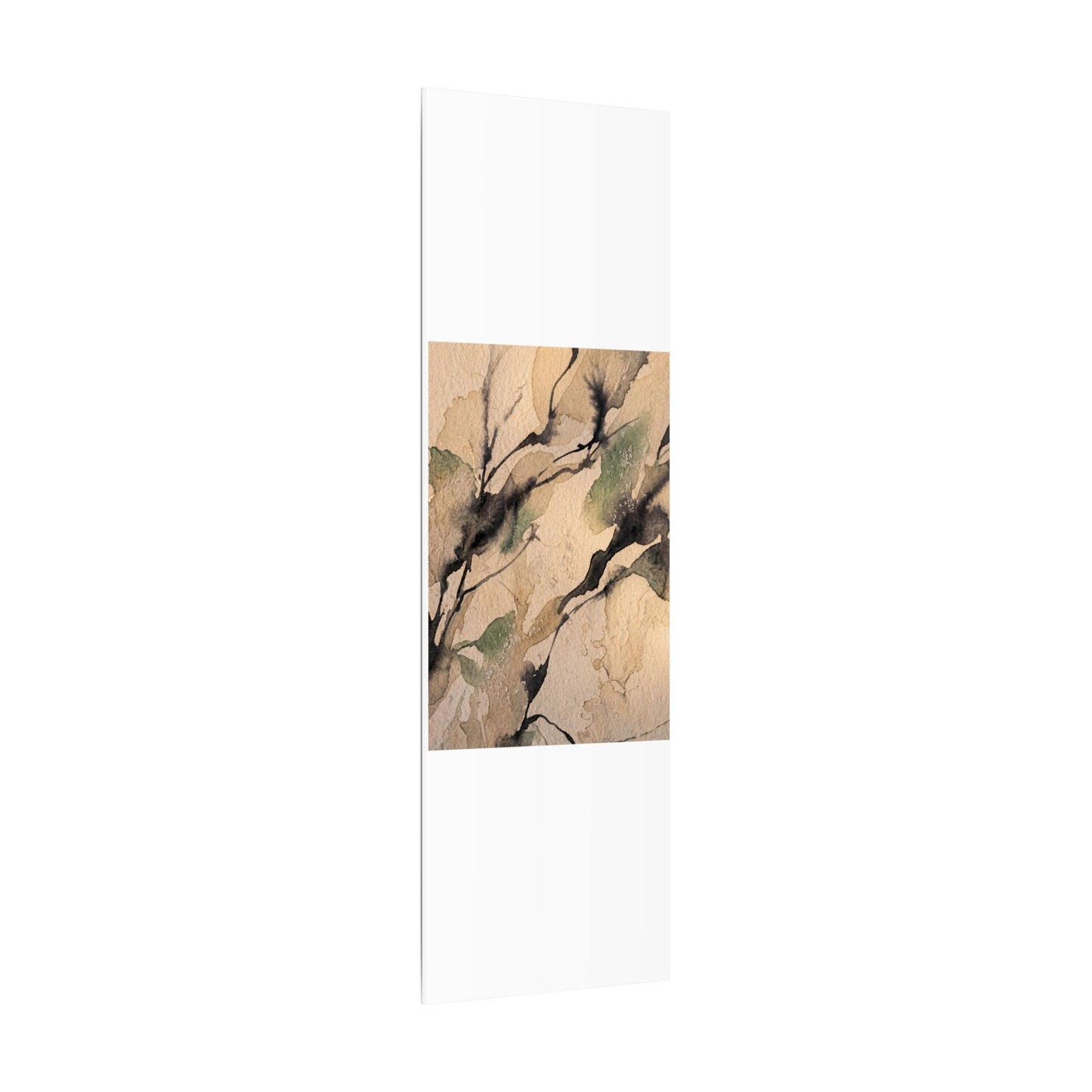 Japandi Shadow Play in Golden Hour | Watercolor Canvas Art