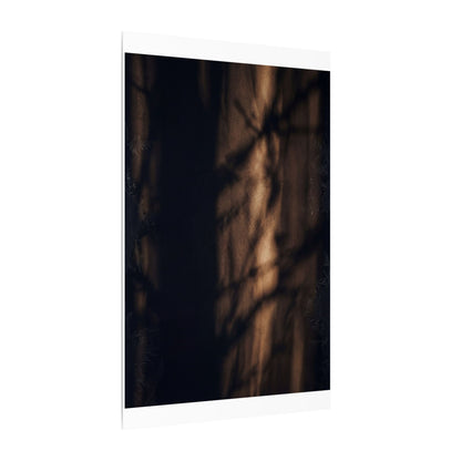 Winter Shadow Play Moody Minimal Canvas Art | Luxurious Decor