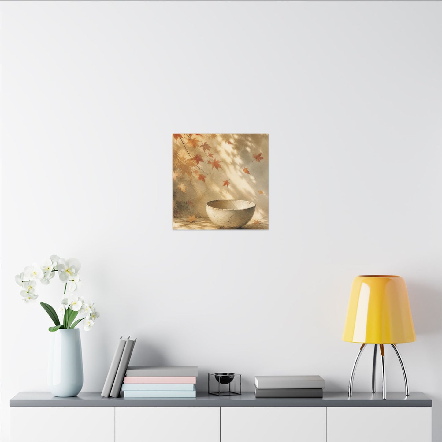 Japandi Ceramic Bowl in Dappled | Watercolor Canvas Art