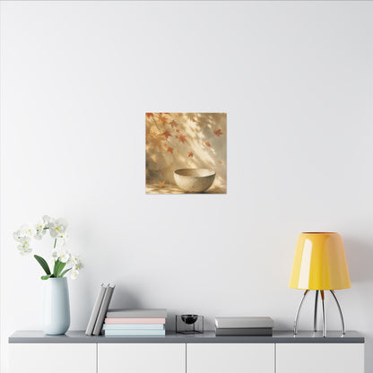 Japandi Ceramic Bowl in Dappled | Watercolor Canvas Art