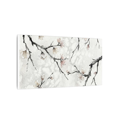 Cherry Blossom Canvas Art | Winter Japandi Watercolor Art