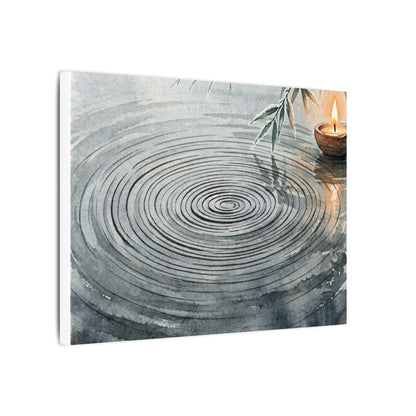 Water Ripple Sumi E Canvas Art | Calm Zen Art