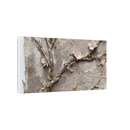Summer Cherry Blossom Texture Canvas Art | Earthy Decor